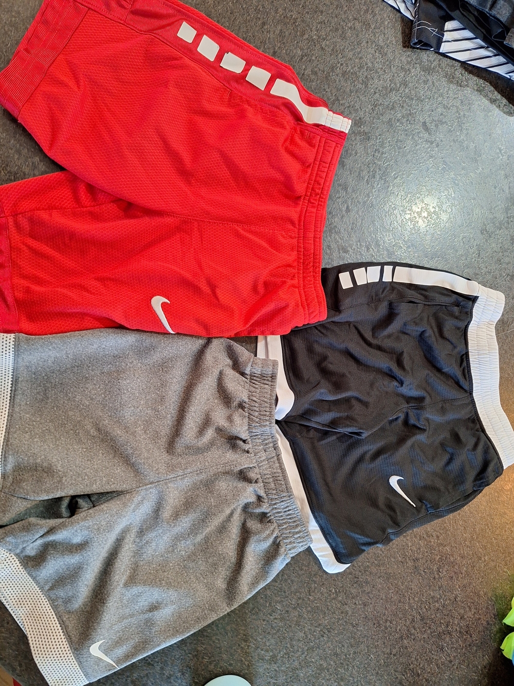 Nike Kids' Athletic Shorts - Red, Black, Gray
